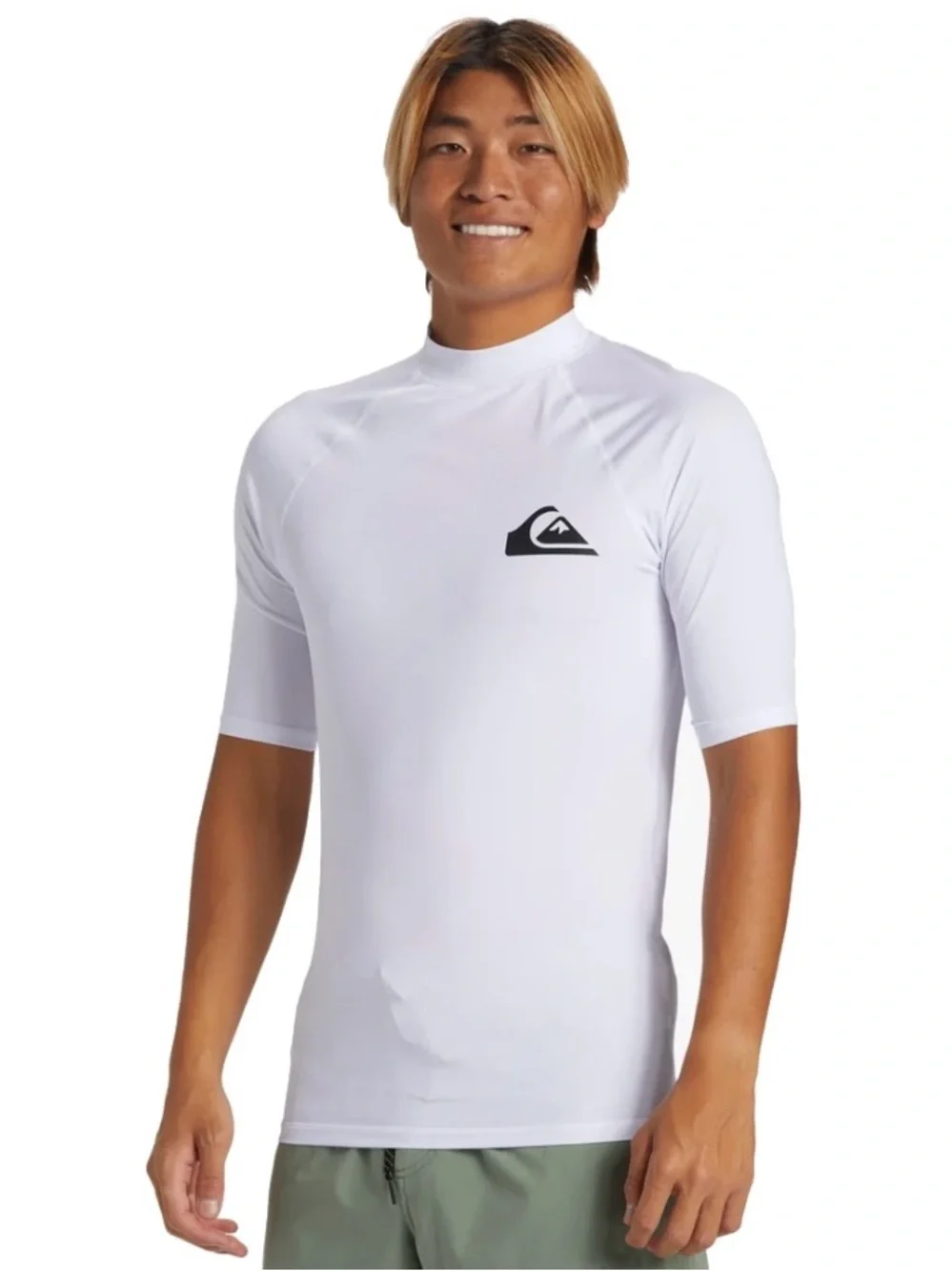 Quiksilver Men’s White Short Sleeve Rash Guard